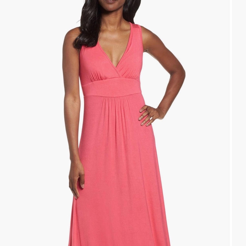 Loveappella Pink Petite Maxi Dress
